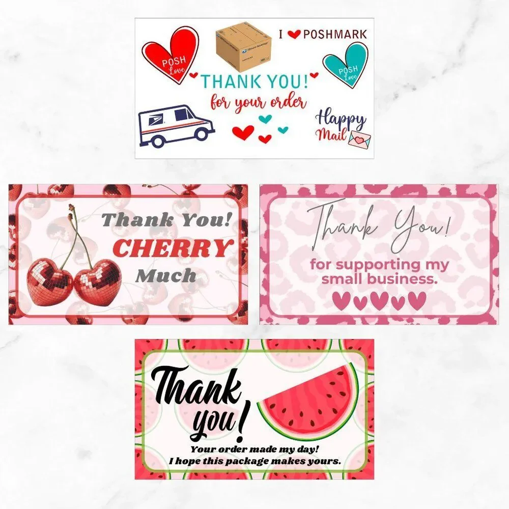 100 Assorted Thank You Cards – 3.5